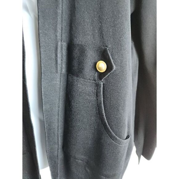 Exclusively Misook Women Black Knit Open Front Cardigan Jacket Size 1X - Picture 9 of 10